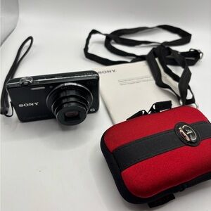 Sony Cybershot Black DSC-WX100 Compact Digital Camera Works Bag SD Card Manual